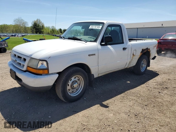 1999 Ford Ranger XL with VIN 1FTYR10V3XTA21198, listed as a Copart auction lot 55270745 with 141,640 mi miles and Clean Title. Bid and sale history available at carsss.com. Image 1.