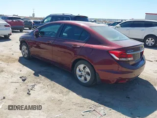 2013 Honda Civic LX with VIN 2HGFB2F58DH587747, listed as a IAAI auction lot 41862922 with 38,797 mi miles and . Bid and sale history available at DreamBid. Image 3.