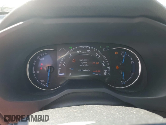 2023 Toyota RAV4 Hybrid LE with VIN JTMLWRFV5PD170957, listed as a Copart auction lot 62068505 with 7,880 mi miles and Salvage title. Bid and sale history available at DreamBid. Image 9.