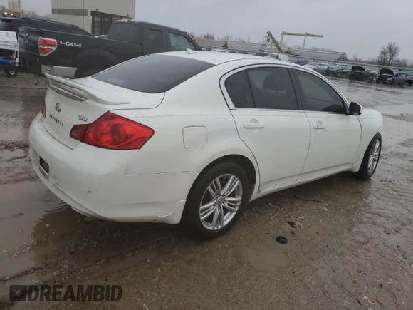 2011 Infiniti G25 x z VIN JN1DV6AR1BM650229, wystawiony jako Copart lot #47320395 z przebiegiem 167 404 mil mil oraz Szkoda całkowita • Salvage title. Historia ofert i sprzedaży dostępna na DreamBid. Obrazek 3.