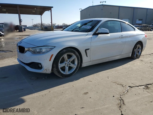 2015 BMW 4 Series 428i with VIN WBA3N7C55FK224048, listed as a Copart auction lot 43494415 with 39,934 mi miles and Salvage Title. Bid and sale history available at carsss.com. Image 1.