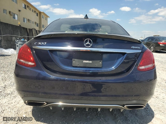 2015 Mercedes-Benz C-Class C 300 with VIN 55SWF4JB2FU078000, listed as a Copart auction lot 53239915 with 105,783 mi miles and Salvage Title. Bid and sale history available at carsss.com. Image 6.