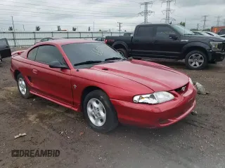 1997 Ford Mustang with VIN 1FALP4040VF166533, listed as a Copart auction lot 66524354 with 71,082 mi miles and Salvage Title. Bid and sale history available at carsss.com. Image 10.
