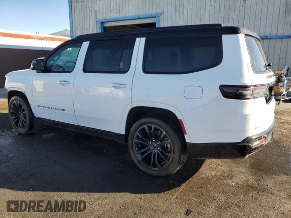 2024 Jeep Grand Wagoneer Series II Obsidian z VIN 1C4SJVFP8RS107645, wystawiony jako Copart lot #88718195 z przebiegiem 14 155 mil mil oraz Czysty tytuł • Clean title. Historia ofert i sprzedaży dostępna na DreamBid. Obrazek 2.