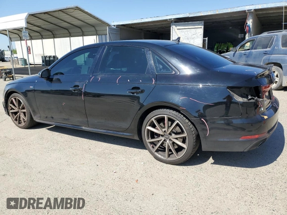 2018 Audi A4 Premium Plus with VIN WAUENAF42JA038894, listed as a Copart auction lot 57449545 with 57,247 mi miles and Salvage title. Bid and sale history available at DreamBid. Image 2.