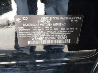 2017 BMW 3 Series 320i z VIN WBA8E1G52HNU15294, wystawiony jako IAAI lot #41980037 z przebiegiem 100 880 mil mil oraz . Historia ofert i sprzedaży dostępna na DreamBid. Obrazek 9.