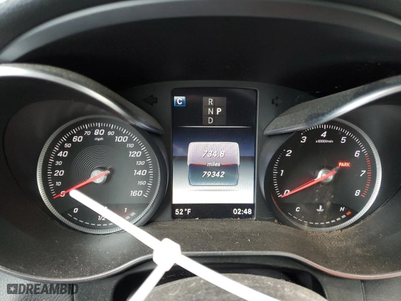 2019 Mercedes-Benz GLC with VIN WDC0G4KB3KF655877, listed as a Copart auction lot 44792765 with 79,342 mi miles and Salvage Title. Bid and sale history available at carsss.com. Image 9.