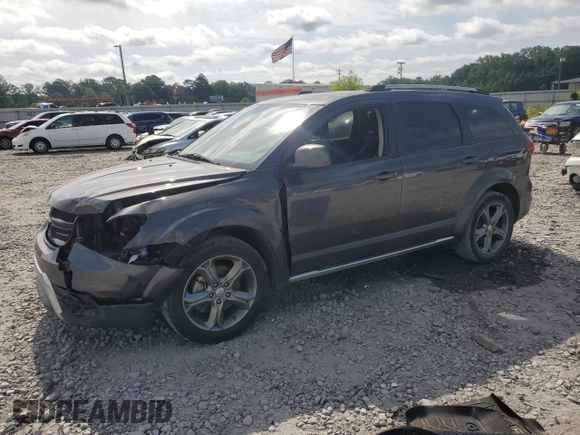 2017 Dodge Journey Crossroad Plus with VIN 3C4PDCGB8HT648132, listed as a Copart auction lot 56821625 with 78,799 mi miles and Salvage title. Bid and sale history available at DreamBid. Image 1.