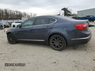 2014 Kia Cadenza Premium with VIN KNALN4D73E5147305, listed as a Copart auction lot 46850335 with 114,304 mi miles and Salvage Title. Bid and sale history available at carsss.com. Image 2.