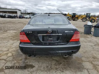 2004 Mercedes-Benz S 55 AMG with VIN WDBNG74J04A407814, listed as a Copart auction lot 47820895 with 57,096 mi miles and Salvage Title. Bid and sale history available at DreamBid. Image 6.