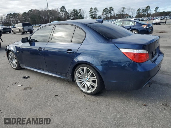 2008 BMW 5 Series 550i with VIN WBANW53538CT54207, listed as a Copart auction lot 85542194 with 153,319 mi miles and Salvage Title. Bid and sale history available at carsss.com. Image 2.