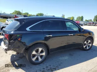 2016 Acura MDX with VIN 5FRYD4H25GB015303, listed as a Copart auction lot 60647054 with 169,759 mi miles and Salvage Title. Bid and sale history available at carsss.com. Image 3.