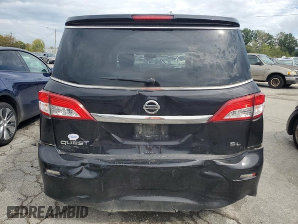 2011 Nissan Quest S with VIN JN8AE2KP9B9009391, listed as a Copart auction lot 71608444 with 87,421 mi miles and Salvage Title. Bid and sale history available at carsss.com. Image 6.