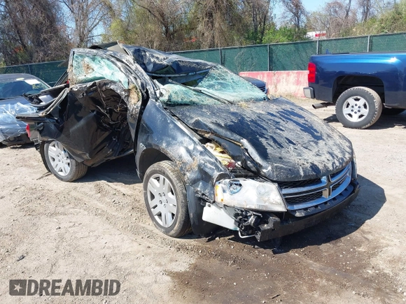 2013 Dodge Avenger SE with VIN 1C3CDZAB7DN580897, listed as a IAAI auction lot 41988683 with Not Provided miles and . Bid and sale history available at carsss.com. Image 1.