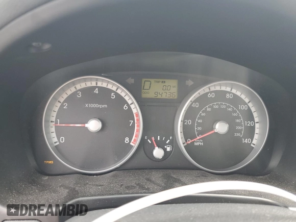 2009 Hyundai Accent Auto GLS z VIN KMHCN46C19U373167, wystawiony jako Copart lot #60026445 z przebiegiem 94 736 mil mil oraz Szkoda całkowita • Salvage title. Historia ofert i sprzedaży dostępna na DreamBid. Obrazek 9.
