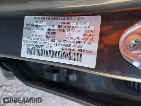 2021 Mazda CX-30 Select with VIN 3MVDMABL3MM252300, listed as a Copart auction lot 61505535 with 29,166 mi miles and Salvage title. Bid and sale history available at DreamBid. Image 13.