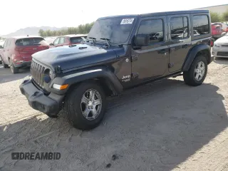 2020 Jeep Wrangler Unlimited Sport with VIN 1C4HJXDN5LW214594, listed as a Copart auction lot 76916774 with 93,701 mi miles and Salvage title. Bid and sale history available at DreamBid. Image 1.