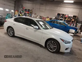 2018 Infiniti Q50 3.0t LUXE with VIN JN1EV7AR5JM437471, listed as a IAAI auction lot 41796741 with 73,954 mi miles. Bid and sale history available at carsss.com. Image 1.