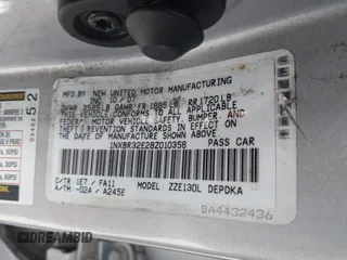 2008 Toyota Corolla CE with VIN 1NXBR32E28Z010358, listed as a IAAI auction lot 41909753 with 117,786 mi miles and . Bid and sale history available at DreamBid. Image 9.