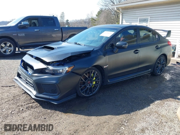 2019 Subaru WRX STI with VIN JF1VA2R62K9815973, listed as a IAAI auction lot 41690694 with 48,237 mi miles. Bid and sale history available at carsss.com. Image 2.