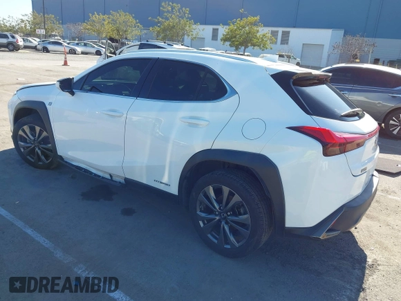 2020 Lexus UX 250h F Sport with VIN JTHE9JBH7L2032553, listed as a IAAI auction lot 41687347 with Not provided miles and . Bid and sale history available at DreamBid. Image 3.
