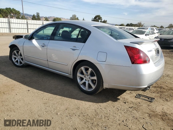 2007 Nissan Maxima 3.5 SE with VIN 1N4BA41E07C819855, listed as a Copart auction lot 78756064 with 56,201 mi miles and Salvage Title. Bid and sale history available at carsss.com. Image 2.