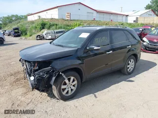 2012 Kia Sorento LX with VIN 5XYKT3A63CG215407, listed as a IAAI auction lot 39750192 with 1 mi miles. Bid and sale history available at carsss.com. Image 16.