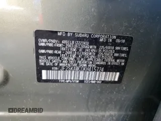 2019 Subaru Forester Touring with VIN JF2SKAWC0KH415724, listed as a Copart auction lot 52099945 with 95,622 mi miles and Salvage Title. Bid and sale history available at carsss.com. Image 12.