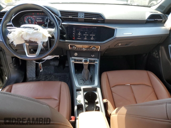 2020 Audi Q3 Premium with VIN WA1AECF33L1016503, listed as a Copart auction lot 44821173 with 34,078 mi miles. Bid and sale history available at carsss.com. Image 8.