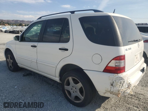 2002 Mercedes-Benz M-Class with VIN 4JGAB54E52A354218, listed as a Copart auction lot 73597344 with 161,247 mi miles and Clean Title. Bid and sale history available at carsss.com. Image 2.