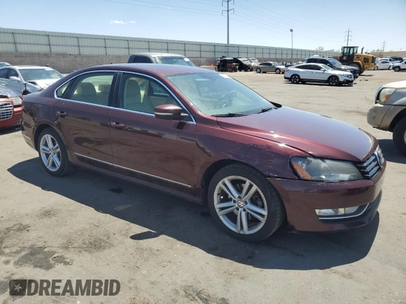 2013 Volkswagen Passat TDI SE with VIN 1VWBN7A36DC053461, listed as a Copart auction lot 54435055 with 197,995 mi miles and Clean Title. Bid and sale history available at carsss.com. Image 4.