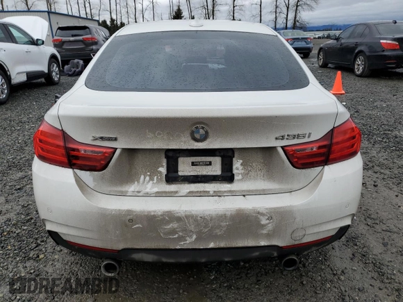2015 BMW 4 Series 435i xDrive with VIN WBA4B3C56FD669599, listed as a Copart auction lot 43461545 with 186,082 mi miles and Salvage title. Bid and sale history available at DreamBid. Image 6.