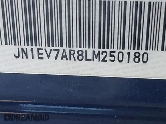 2020 Infiniti Q50 Luxe with VIN JN1EV7AR8LM250180, listed as a IAAI auction lot 41836636 with 53,627 mi miles and . Bid and sale history available at DreamBid. Image 9.