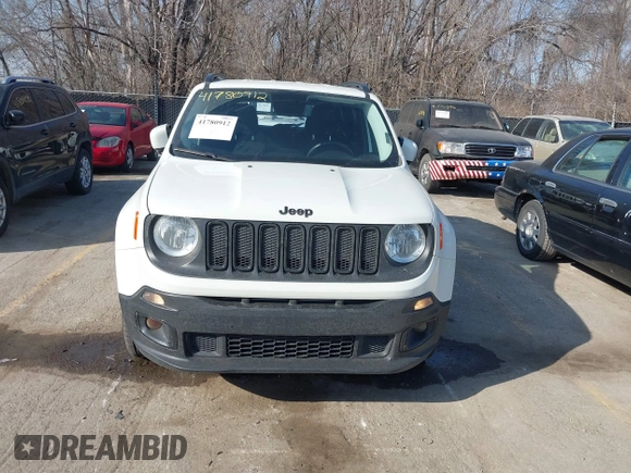 2017 Jeep Renegade Latitude with VIN ZACCJBBB9HPG56028, listed as a IAAI auction lot 41780912 with 55,482 mi miles. Bid and sale history available at carsss.com. Image 13.