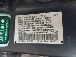 2014 Honda CR-V EX with VIN 3CZRM3H56EG702849, listed as a IAAI auction lot 41743635 with 1 mi miles. Bid and sale history available at carsss.com. Image 9.