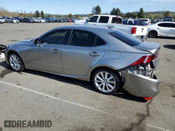 2016 Lexus IS 200t with VIN JTHBA1D20G5038041, listed as a Copart auction lot 52148465 with 97,981 mi miles and Salvage Title. Bid and sale history available at DreamBid. Image 2.