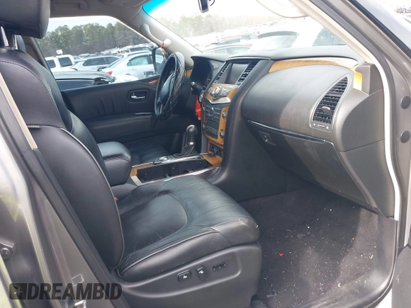 2012 Infiniti QX56 8-passenger with VIN JN8AZ2ND7C9716559, listed as a IAAI auction lot 41465078 with 184,373 mi miles and . Bid and sale history available at DreamBid. Image 5.
