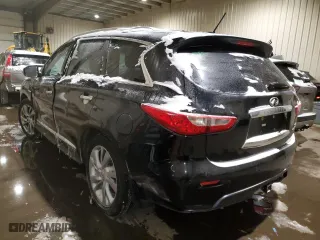 2013 Infiniti JX35 with VIN 5N1AL0MM2DC332028, listed as a Copart auction lot 38962534 with 206,450 mi miles and Salvage Title. Bid and sale history available at carsss.com. Image 2.