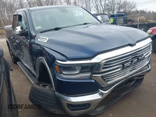 2019 Ram 1500 Laramie with VIN 1C6SRFDT9KN588340, listed as a IAAI auction lot 41717183 with 56,623 mi miles. Bid and sale history available at carsss.com. Image 1.