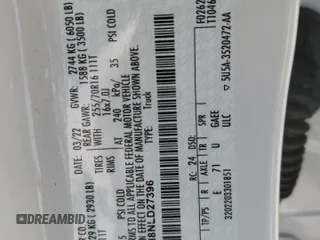 2022 Ford Ranger XL z VIN 1FTER4EH8NLD27396, wystawiony jako Copart lot #52285795 z przebiegiem 70 397 mil mil oraz Szkoda całkowita • Salvage title. Historia ofert i sprzedaży dostępna na DreamBid. Obrazek 12.