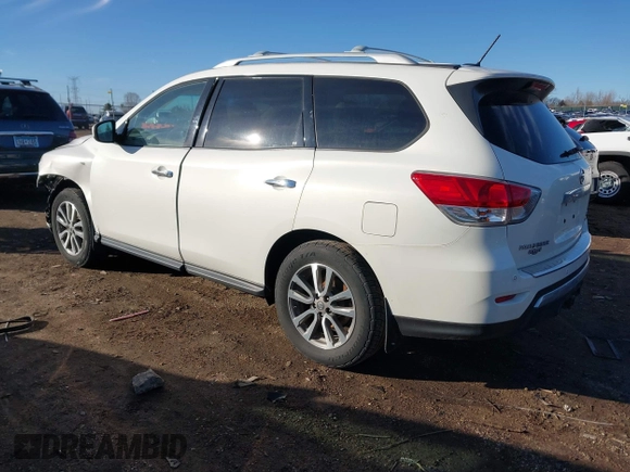 2014 Nissan Pathfinder SL z VIN 5N1AR2MM1EC705913, wystawiony jako IAAI lot #41718406 z przebiegiem 153 398 mil mil oraz . Historia ofert i sprzedaży dostępna na DreamBid. Obrazek 3.