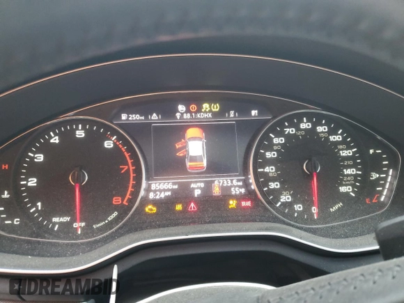 2017 Audi A4 ultra Premium with VIN WAUGMAF48HN062048, listed as a Copart auction lot 53967045 with 85,666 mi miles and Clean Title. Bid and sale history available at carsss.com. Image 9.