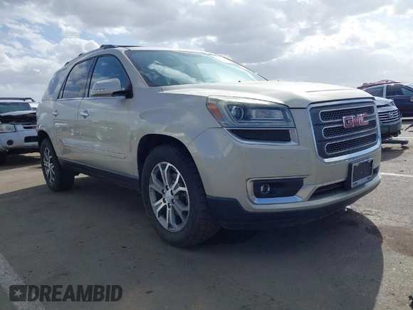 2013 GMC Acadia SLT with VIN 1GKKRSKD0DJ182197, listed as a IAAI auction lot 41925396 with 125,258 mi miles and . Bid and sale history available at carsss.com. Image 1.