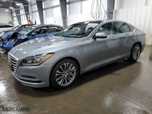 2015 Hyundai Genesis 3.8L with VIN KMHGN4JE1FU091746, listed as a Copart auction lot 75015634 with 90,055 mi miles and Non Repairable. Bid and sale history available at carsss.com. Image 1.