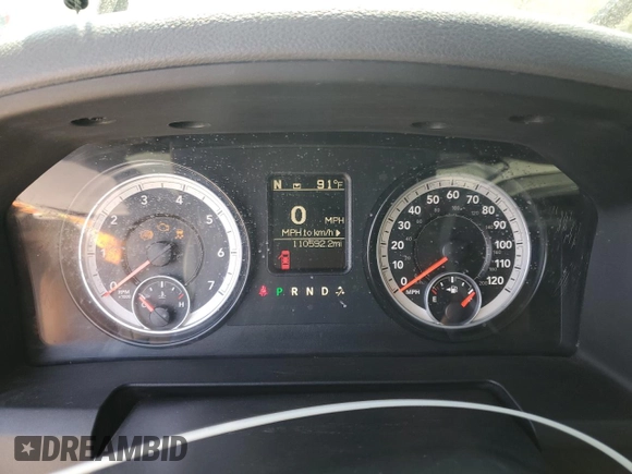 2014 Ram 1500 Express z VIN 1C6RR7KT6ES276554, wystawiony jako Copart lot #53250585 z przebiegiem 110 592 mil mil oraz Nie do naprawy • Non repairable. Historia ofert i sprzedaży dostępna na DreamBid. Obrazek 9.