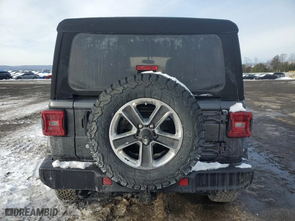 2020 Jeep Wrangler Unlimited Sahara with VIN 1C4HJXEN4LW224564, listed as a Copart auction lot 88884175 with 54,583 mi miles and Salvage Title. Bid and sale history available at carsss.com. Image 6.