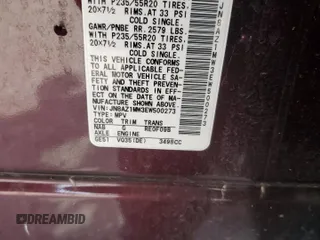 2014 Nissan Murano LE z VIN JN8AZ1MW3EW500273, wystawiony jako Copart lot #58333095 z przebiegiem 46 474 mil mil oraz Szkoda całkowita • Salvage title. Historia ofert i sprzedaży dostępna na DreamBid. Obrazek 14.