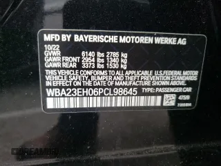 2023 BMW 7 Series 740i z VIN WBA23EH06PCL98645, wystawiony jako Copart lot #53717653 z przebiegiem Nie podano mil oraz . Historia ofert i sprzedaży dostępna na DreamBid. Obrazek 12.