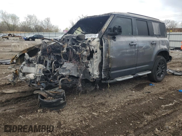 2022 Land Rover Defender S with VIN SALEJ7RX4N2091807, listed as a Copart auction lot 53558115 with Not provided miles and Salvage title. Bid and sale history available at DreamBid. Image 1.
