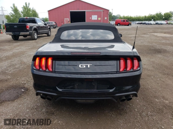 2021 Ford Mustang GT Premium with VIN 1FATP8FF1M5103901, listed as a Copart auction lot 56490485 with 46,584 mi miles and Salvage title. Bid and sale history available at DreamBid. Image 6.
